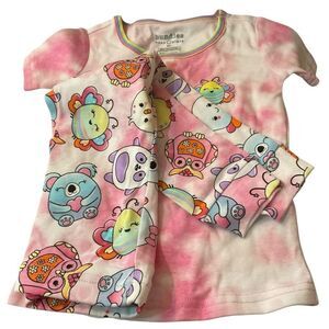 Colorful Toddler Pajama Set with Animal Print